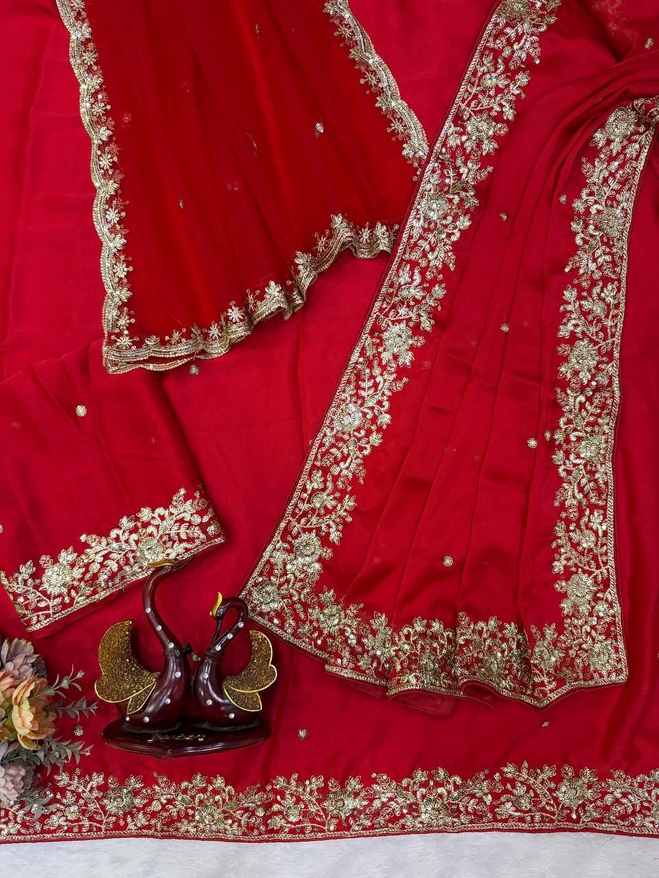 Karvachauth saree with Dupatta