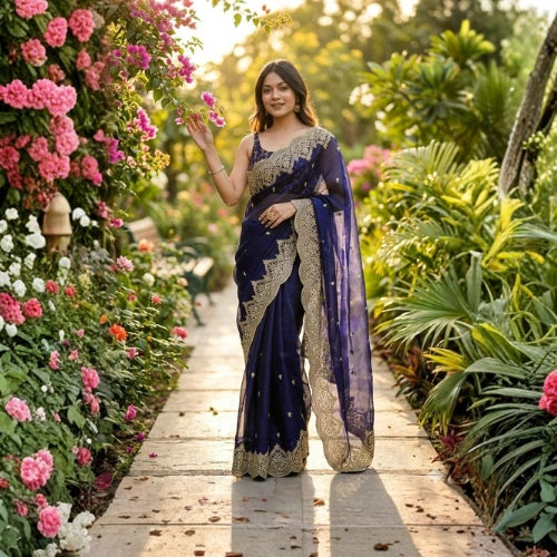 Noor Sequin Chiffon Saree