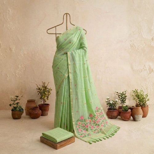 Pastel Jamdani Breeze Saree