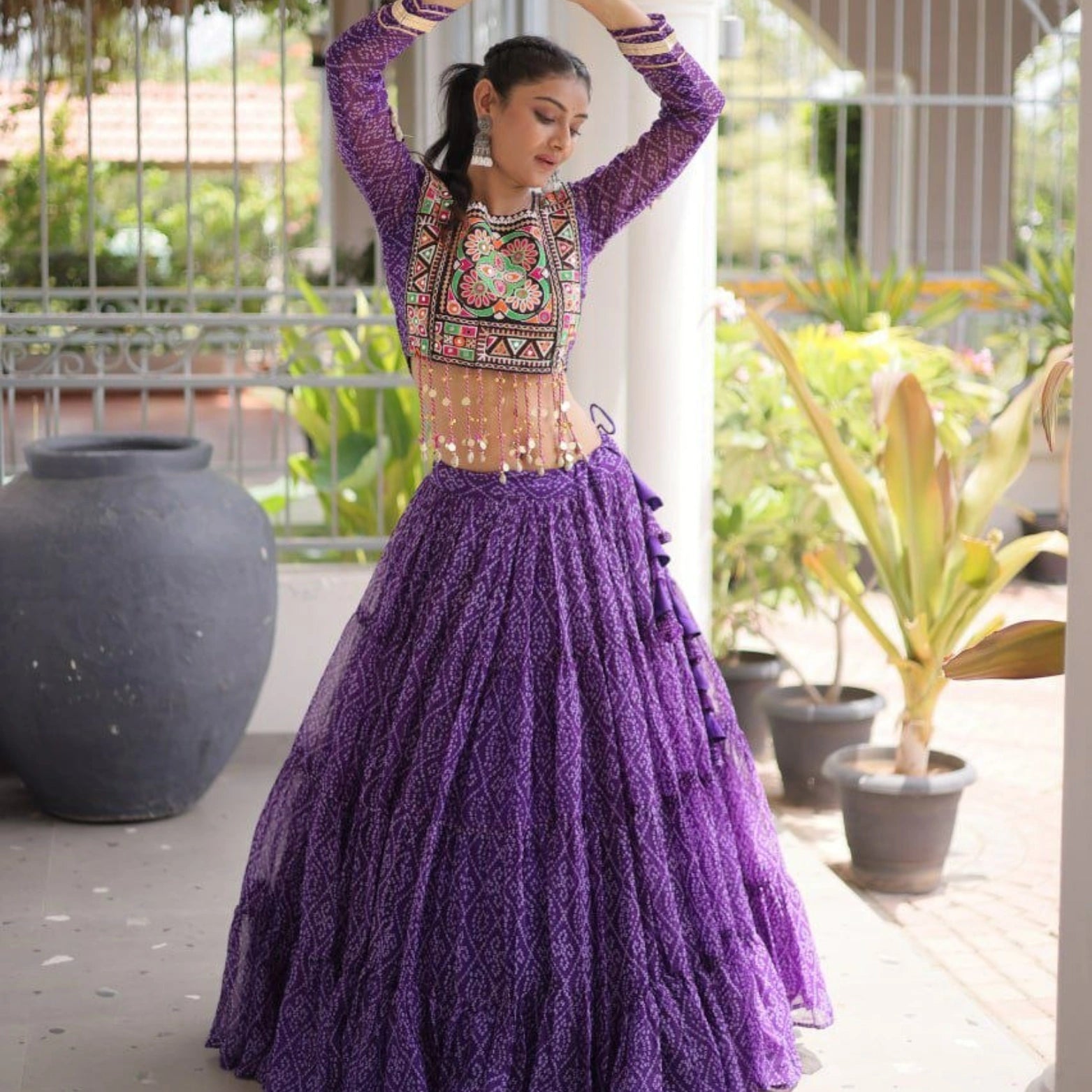 Meher Bandhani Kutchi Lehenga Set