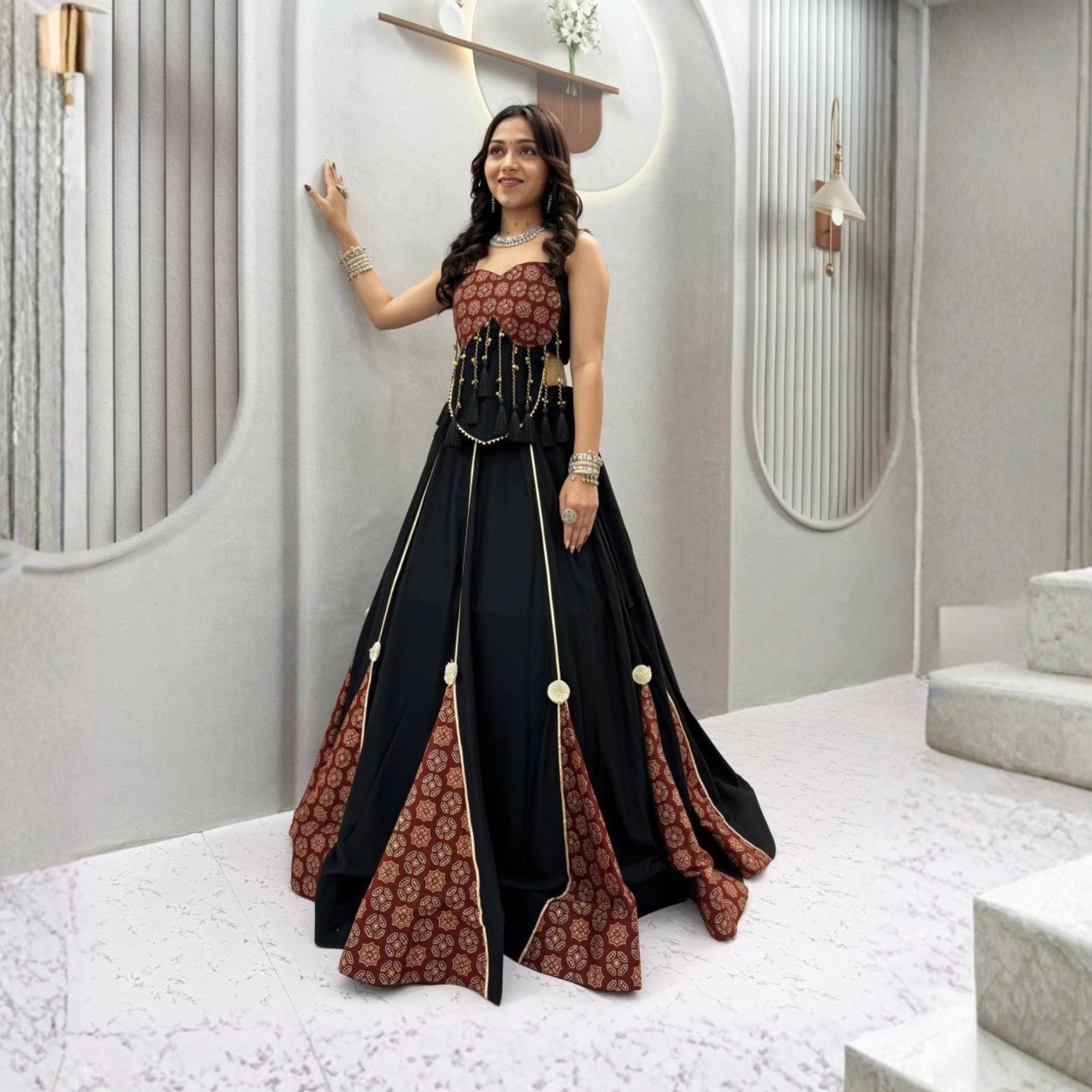 Aarohi Ajrakh Heritage Lehenga Set