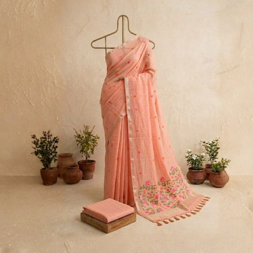 Pastel Jamdani Breeze Saree