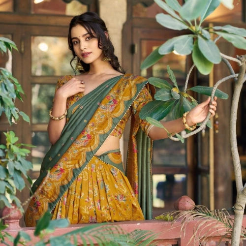 Rangmahal Tasar Lehenga Set