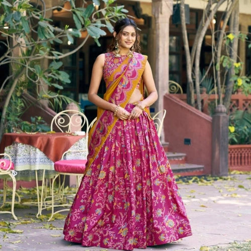 Rangmahal Tasar Lehenga Set