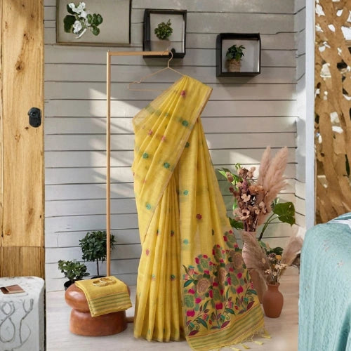 Varnika Floral Muga Saree