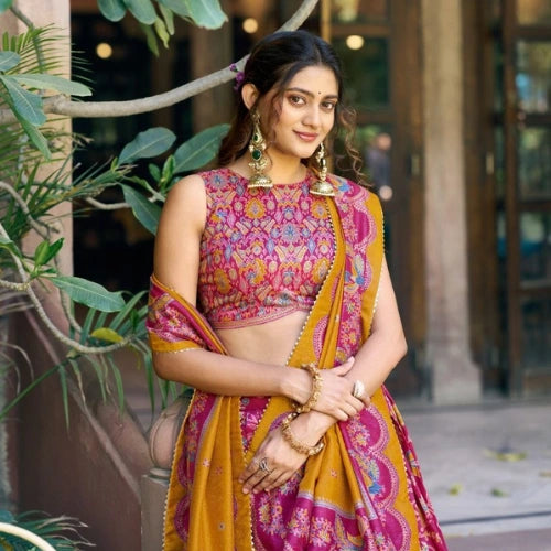 Rangmahal Tasar Lehenga Set