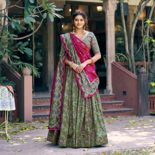 Rangmahal Tasar Lehenga Set