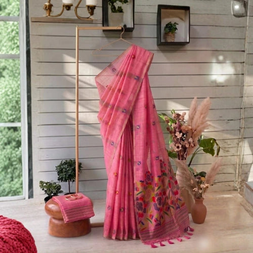 Varnika Floral Muga Saree