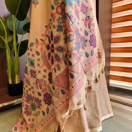 Meenakari Bloom Chanderi Saree