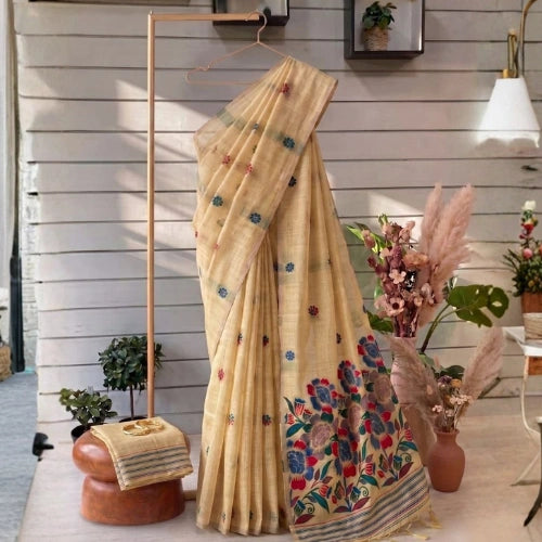Varnika Floral Muga Saree