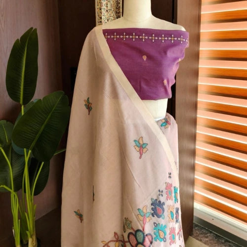Meenakari Bloom Chanderi Saree