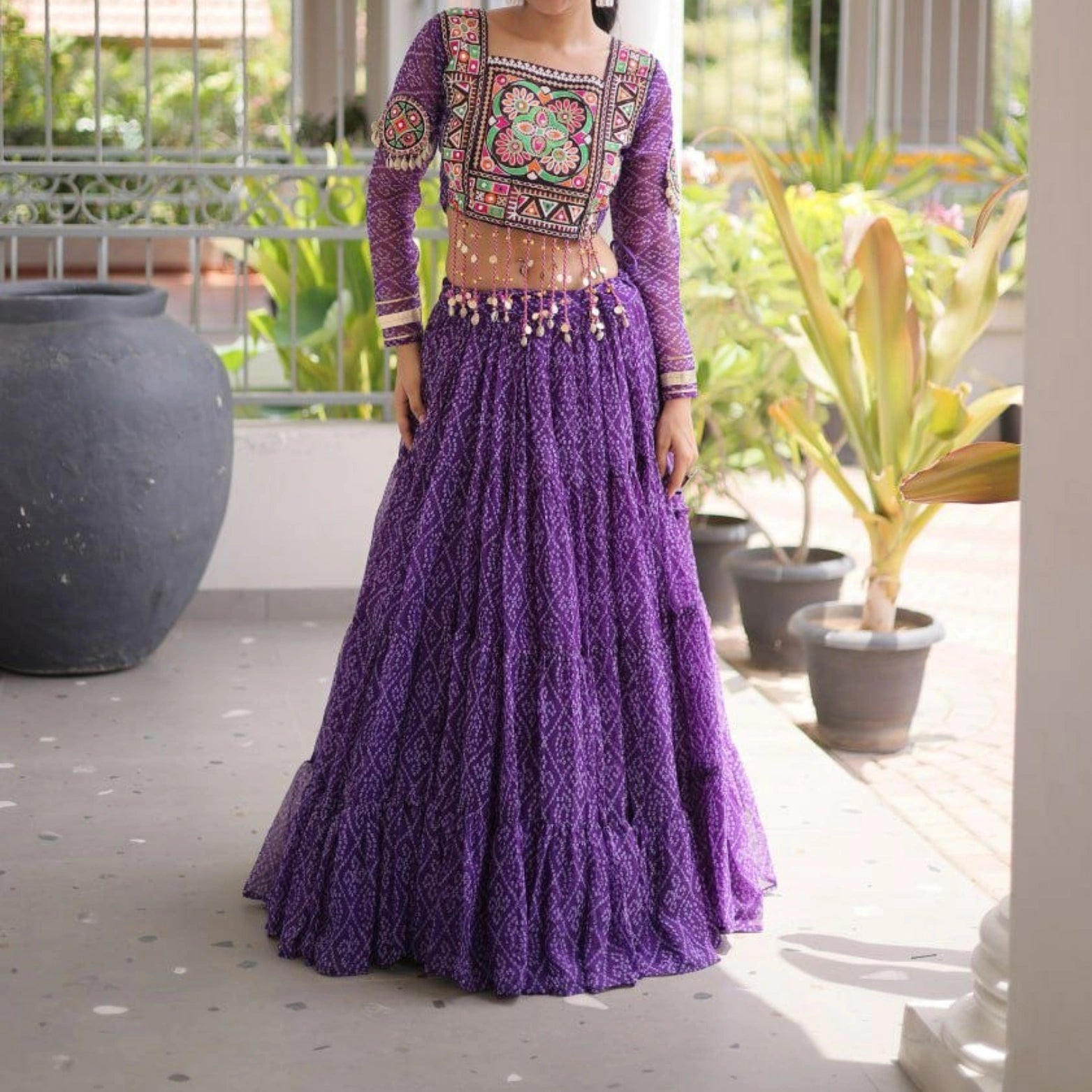 Meher Bandhani Kutchi Lehenga Set