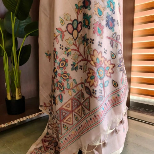 Meenakari Bloom Chanderi Saree