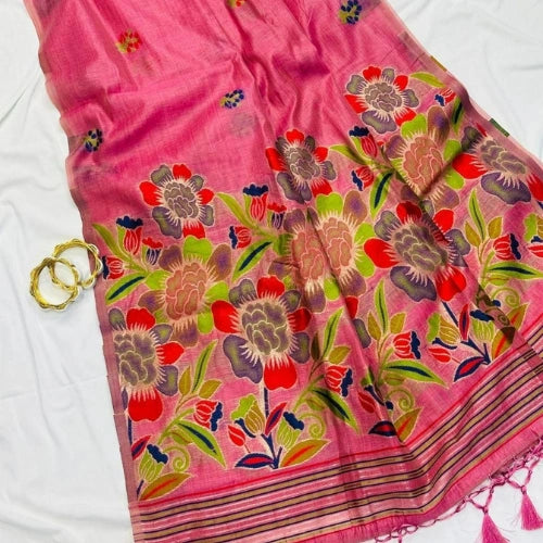 Varnika Floral Muga Saree