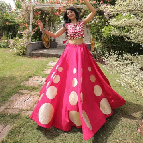 Sitara Gota Mirror Lehenga Set