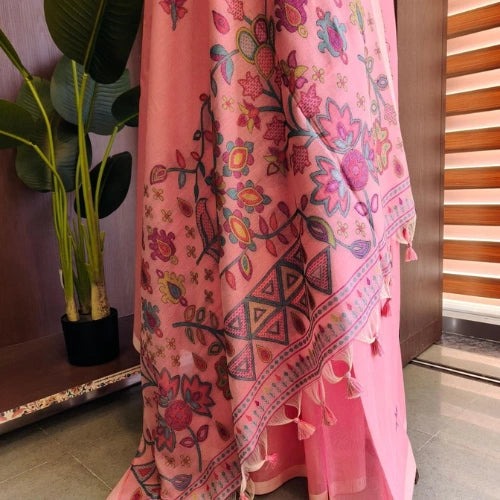 Meenakari Bloom Chanderi Saree