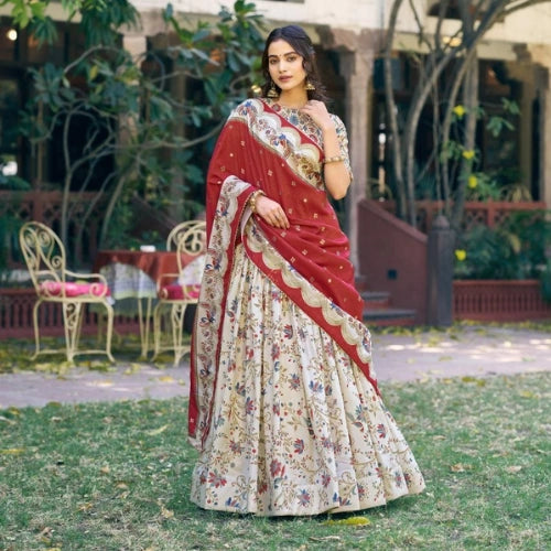 Rangmahal Tasar Lehenga Set