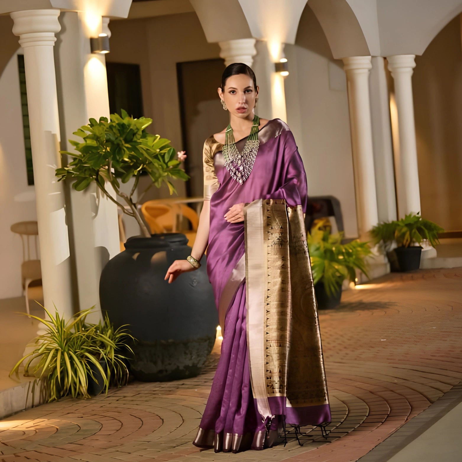 Khadi Raw Silk Saree with Hand-Painted Madhubani Pallu