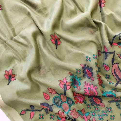 Meenakari Bloom Chanderi Saree