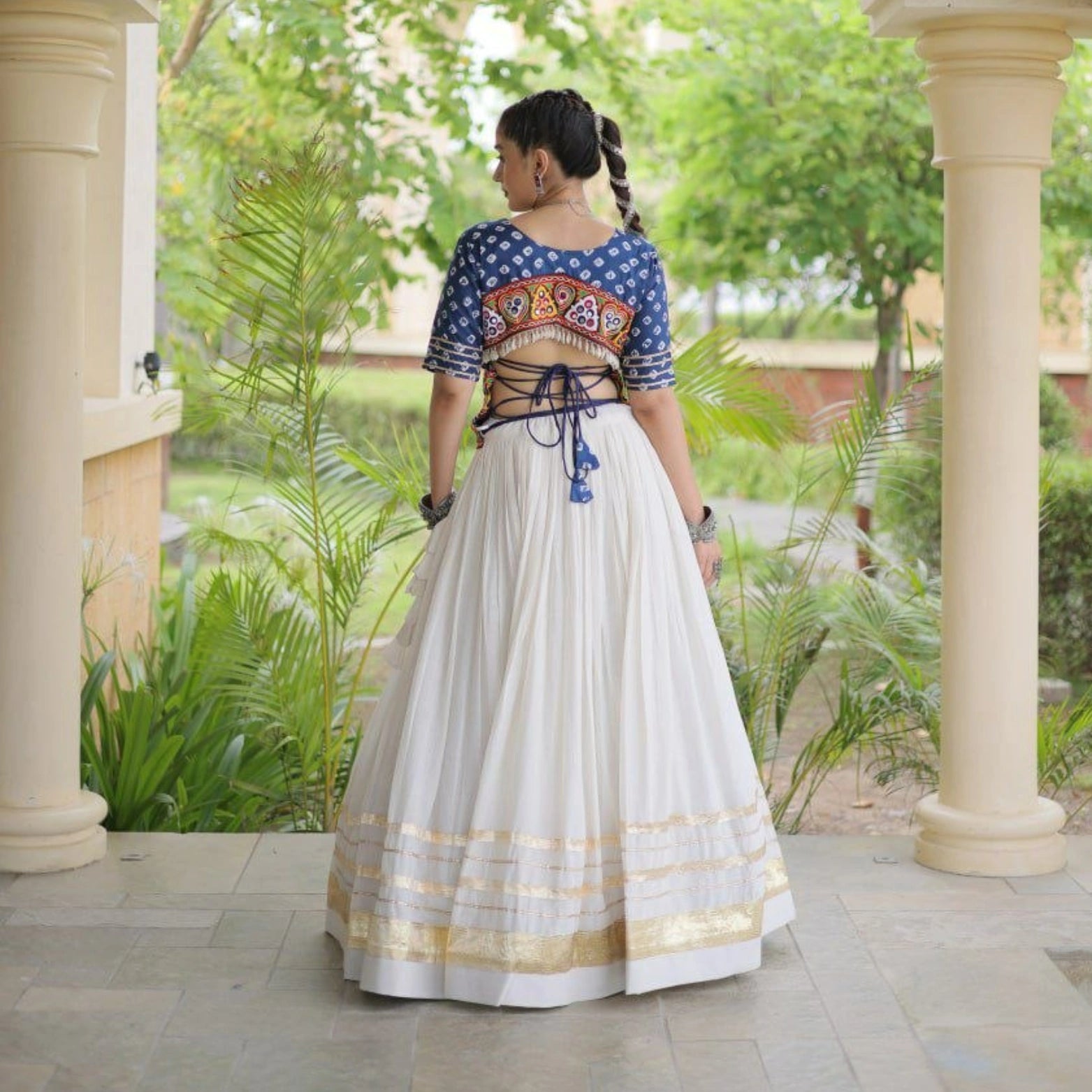 Gulnaar Gamthi Gota Patti Lehenga Set