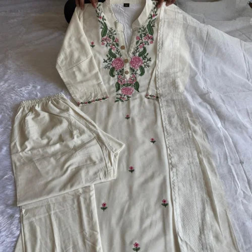 French Crepe Digital Print 3-Piece Suit Material