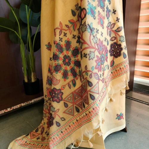 Meenakari Bloom Chanderi Saree