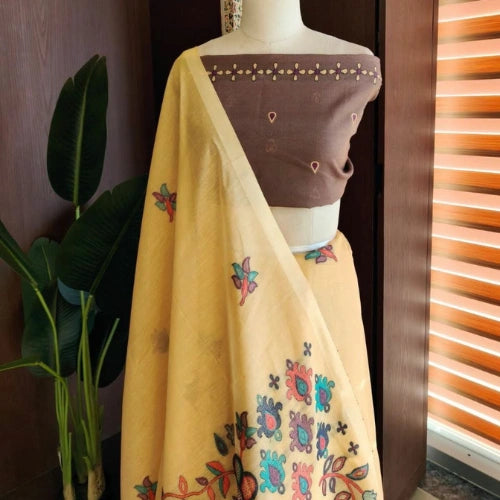 Meenakari Bloom Chanderi Saree