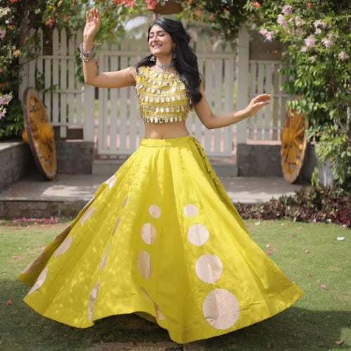 Sitara Gota Mirror Lehenga Set