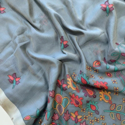 Meenakari Bloom Chanderi Saree