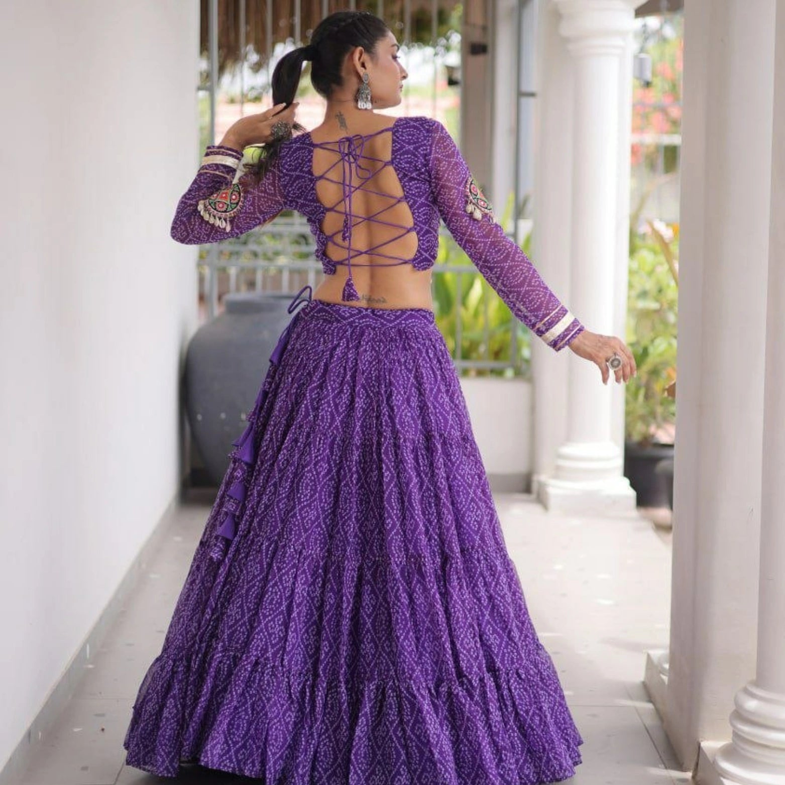 Meher Bandhani Kutchi Lehenga Set