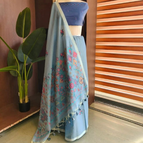 Meenakari Bloom Chanderi Saree