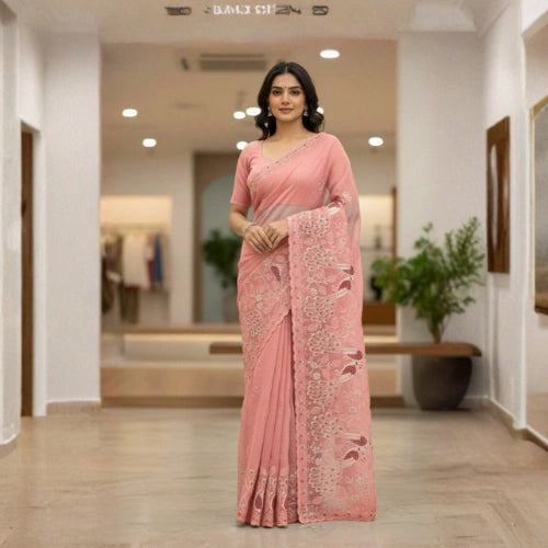 Roselle Aura Embroidered Saree