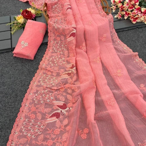 Roselle Aura Embroidered Saree