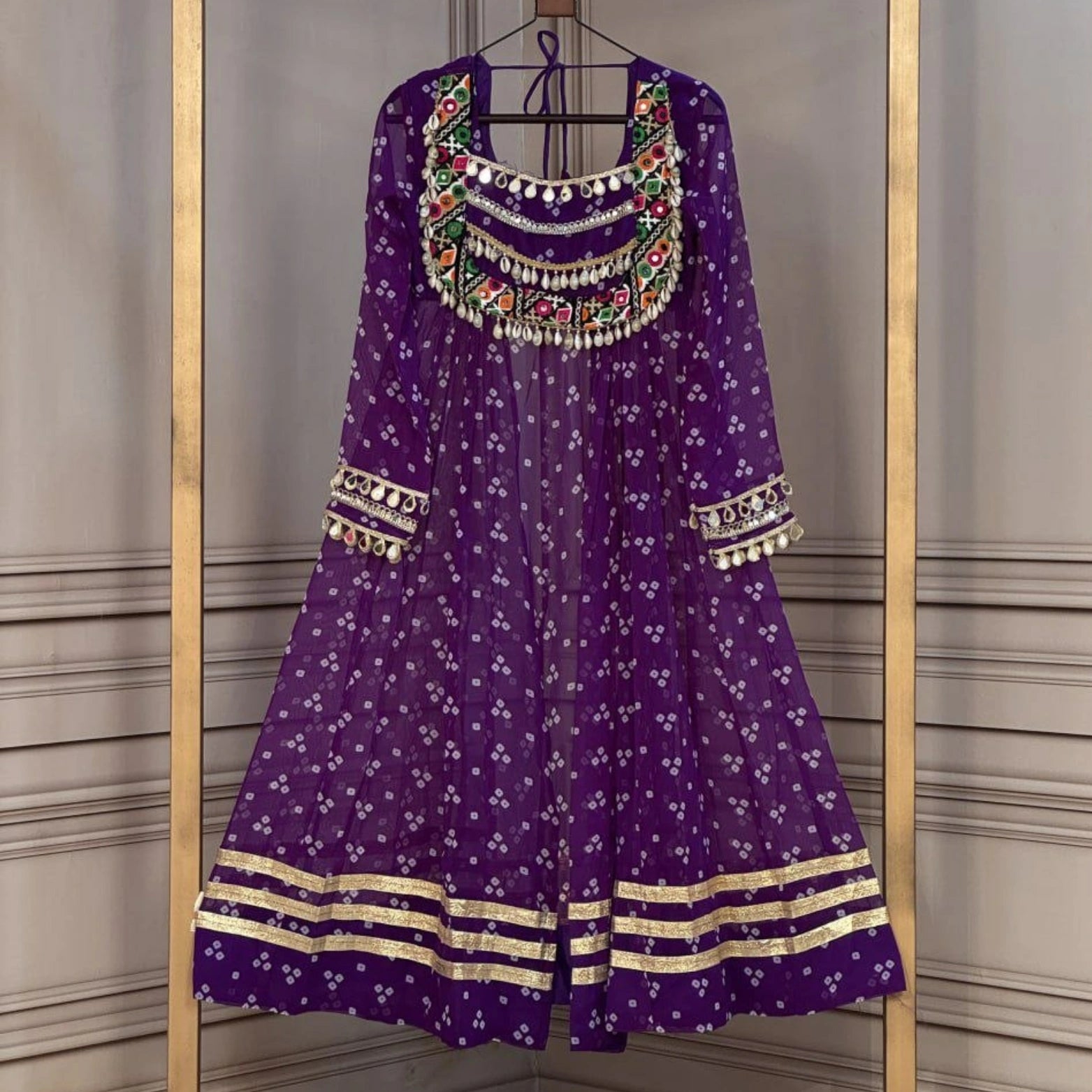 Rangoli Bandhani Festive Kurti