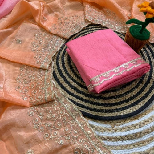 Golden Glow Crush Saree