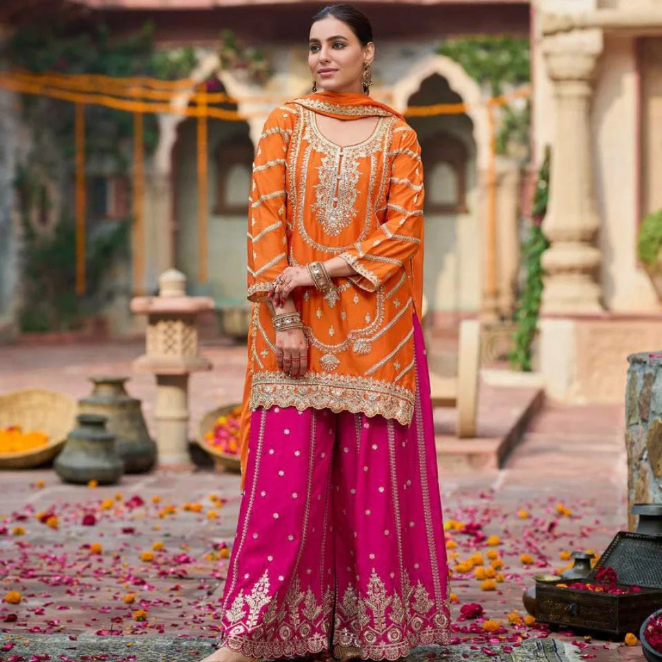 Ira Chinon Silk Sharara