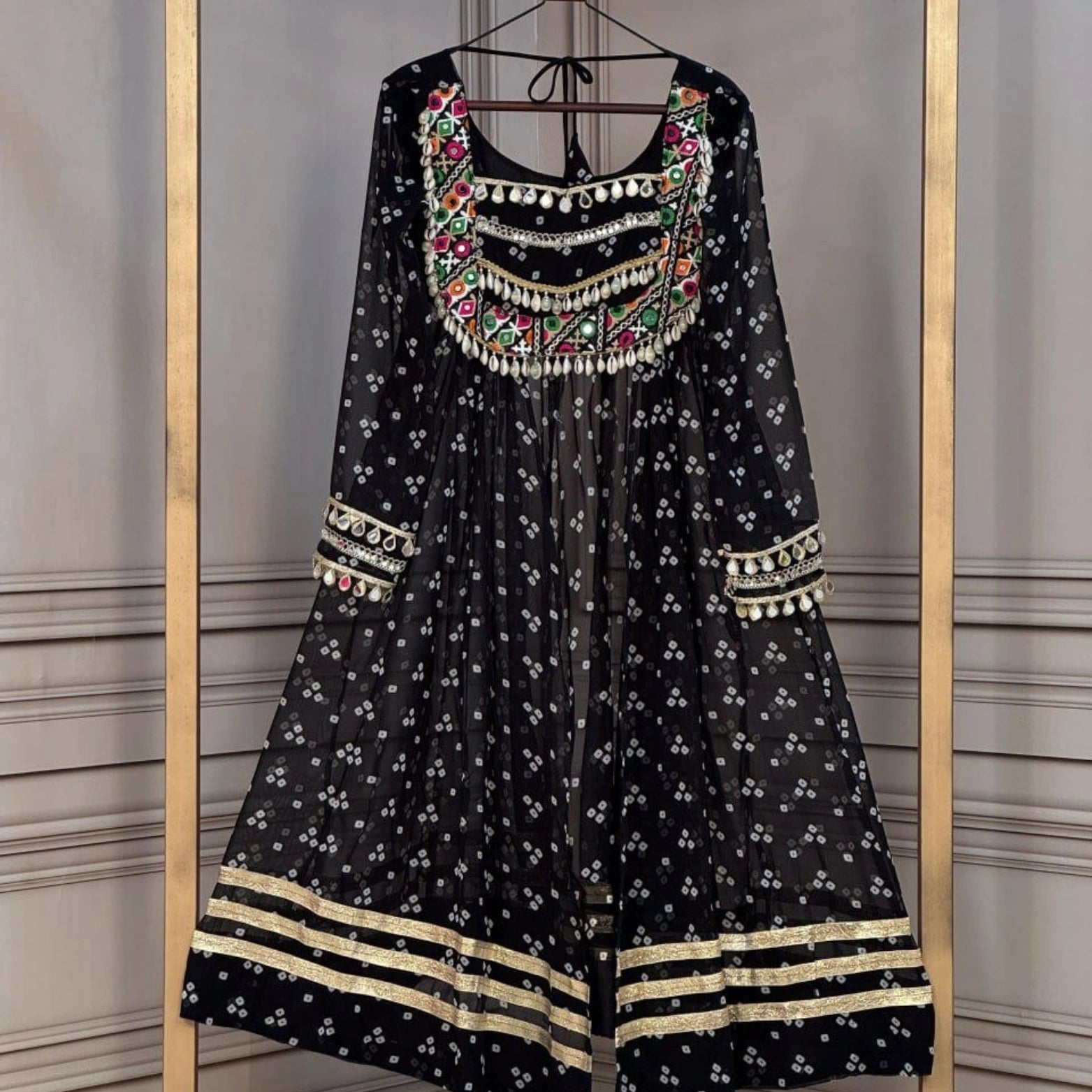 Rangoli Bandhani Festive Kurti