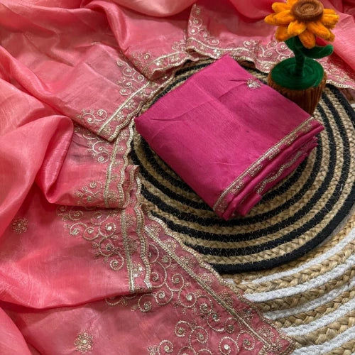 Golden Glow Crush Saree