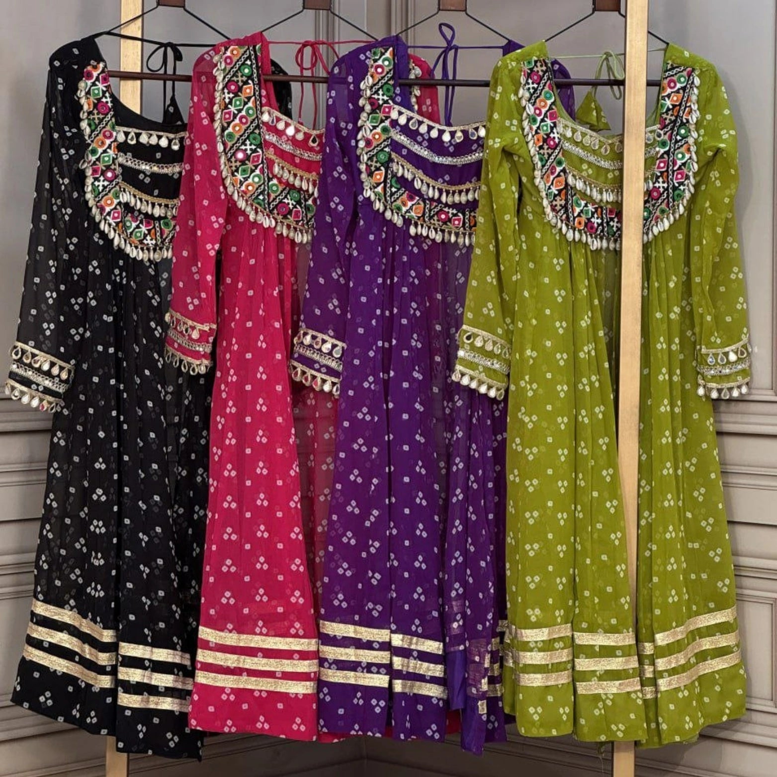 Rangoli Bandhani Festive Kurti
