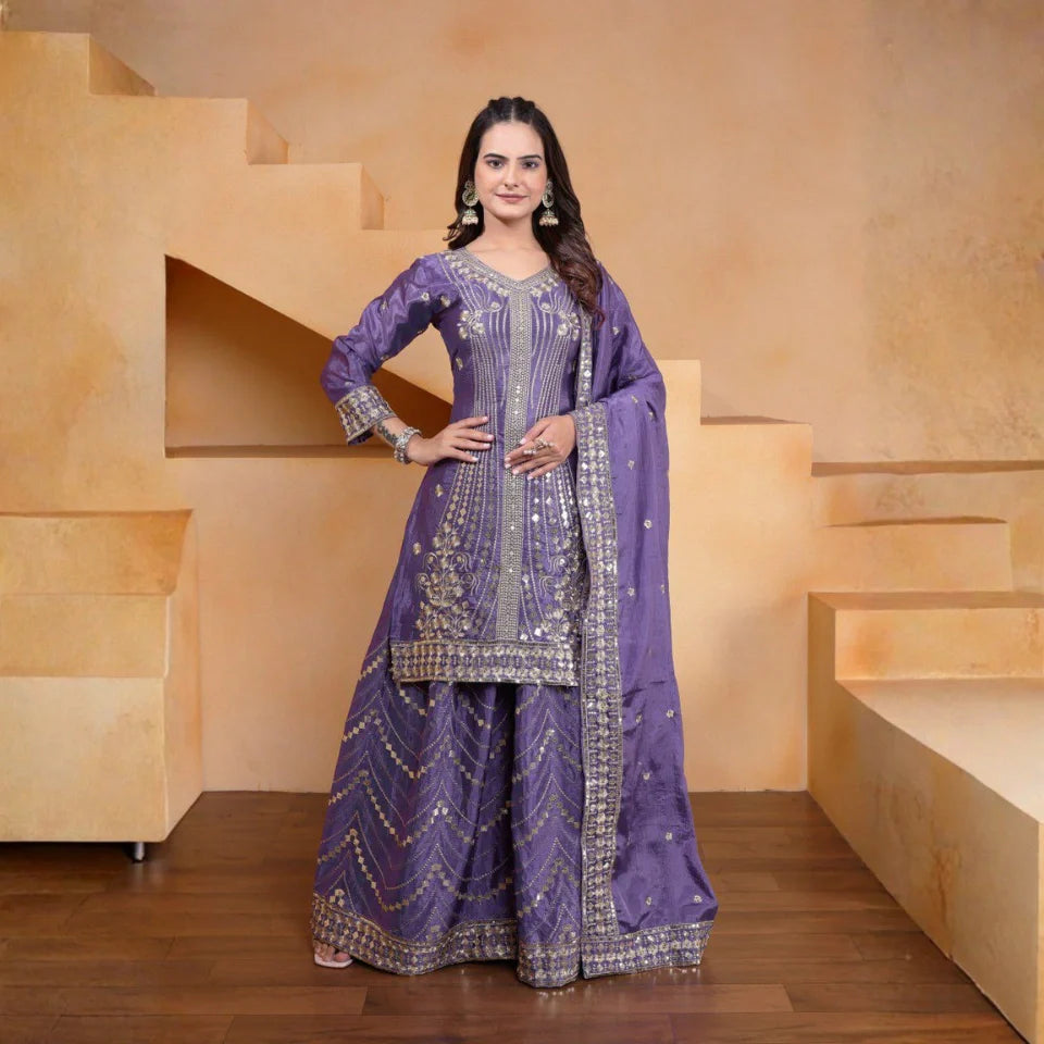 Noor Chinon Sharara Suit