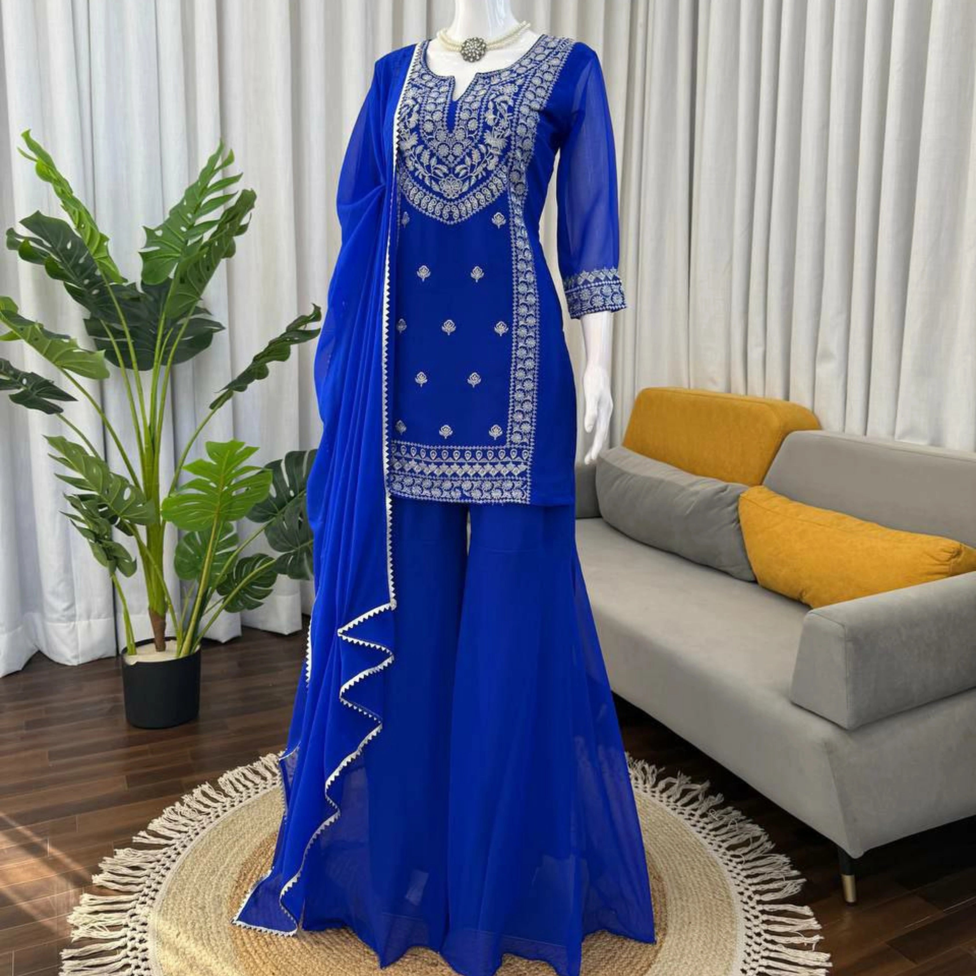 Signature Royal Thread Work Designer Sharara