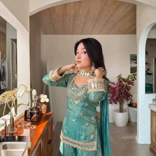 Noor Mirror Sharara Set