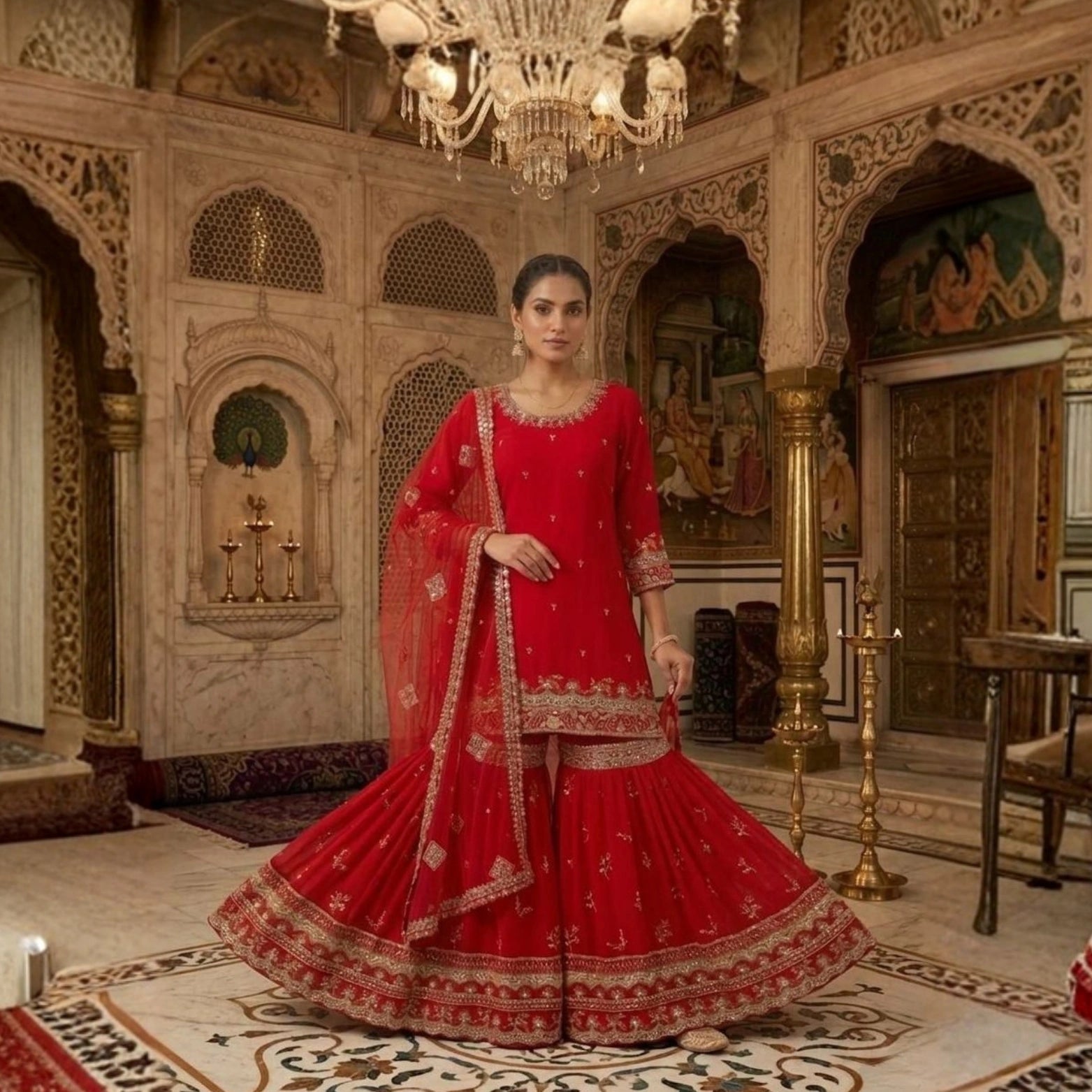 Gulnaar Festive Sharara Set