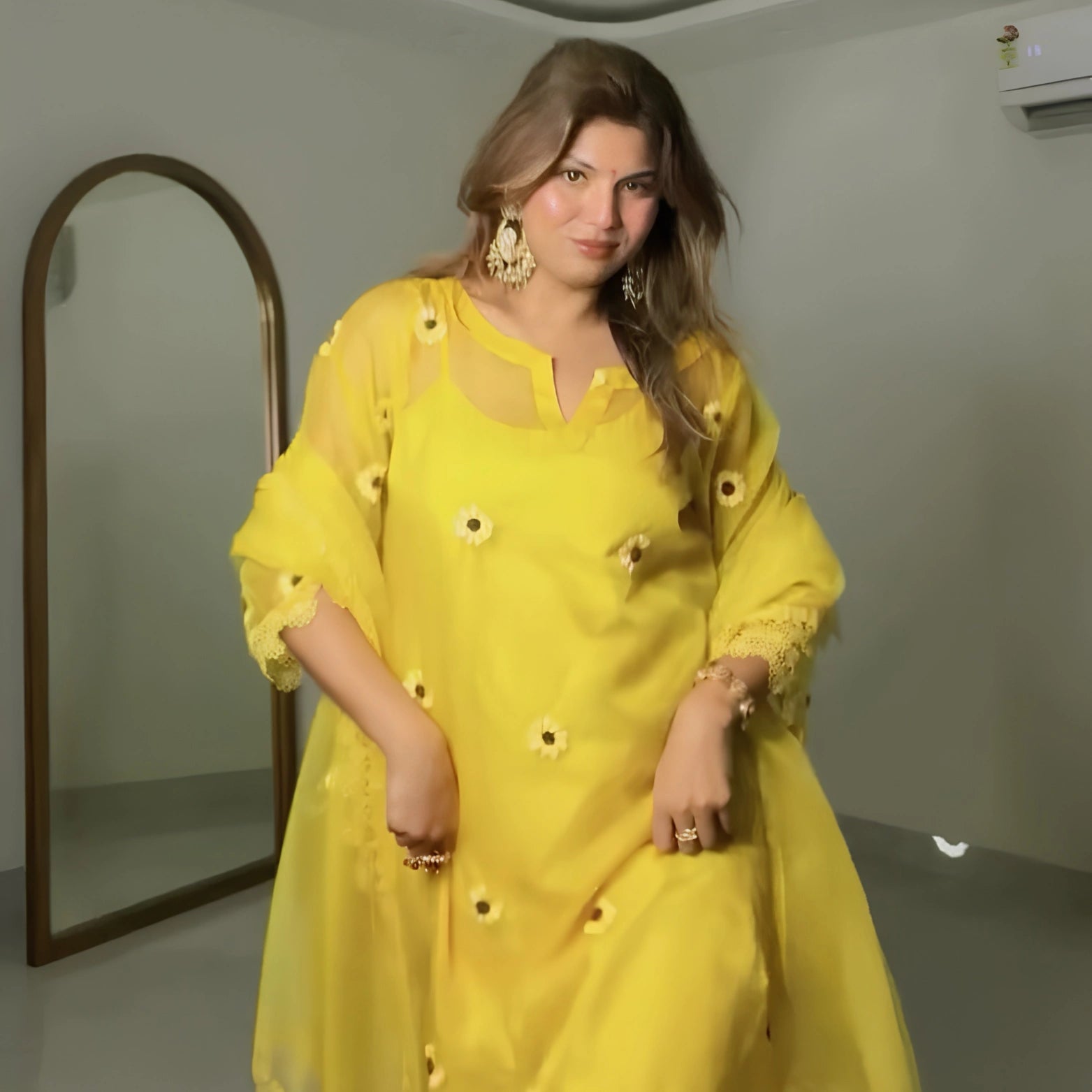 Aarohi Organza Threadwork 4-Piece Set