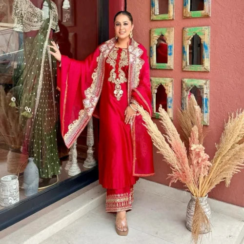 Meher Roman Silk Embroidered Set