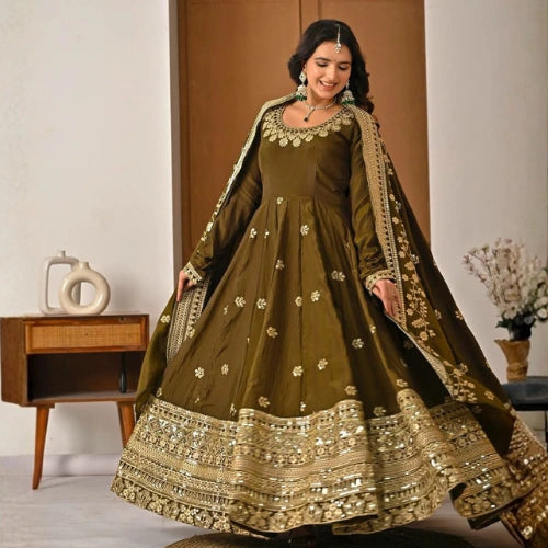 Vichitra Silk Anarkali