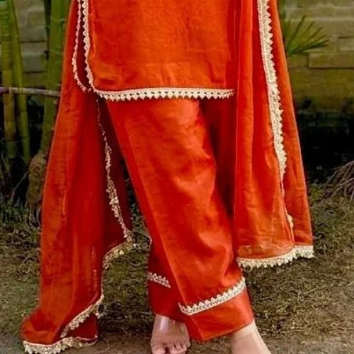 Zehra Fendi Satin Mirrorwork Set