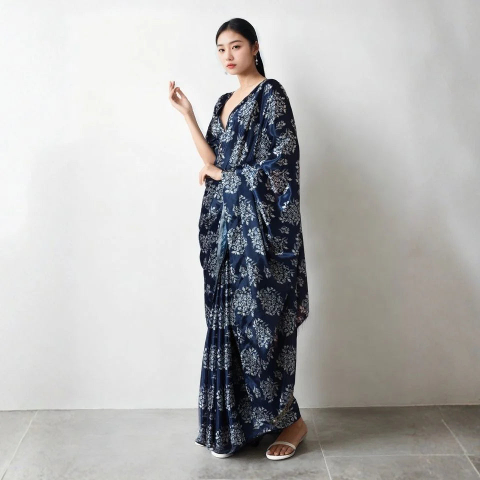 Royal Bloom Chinon Ready To Wear Saree