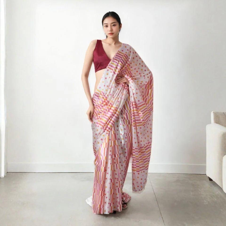 Royal Bloom Chinon Ready To Wear Saree