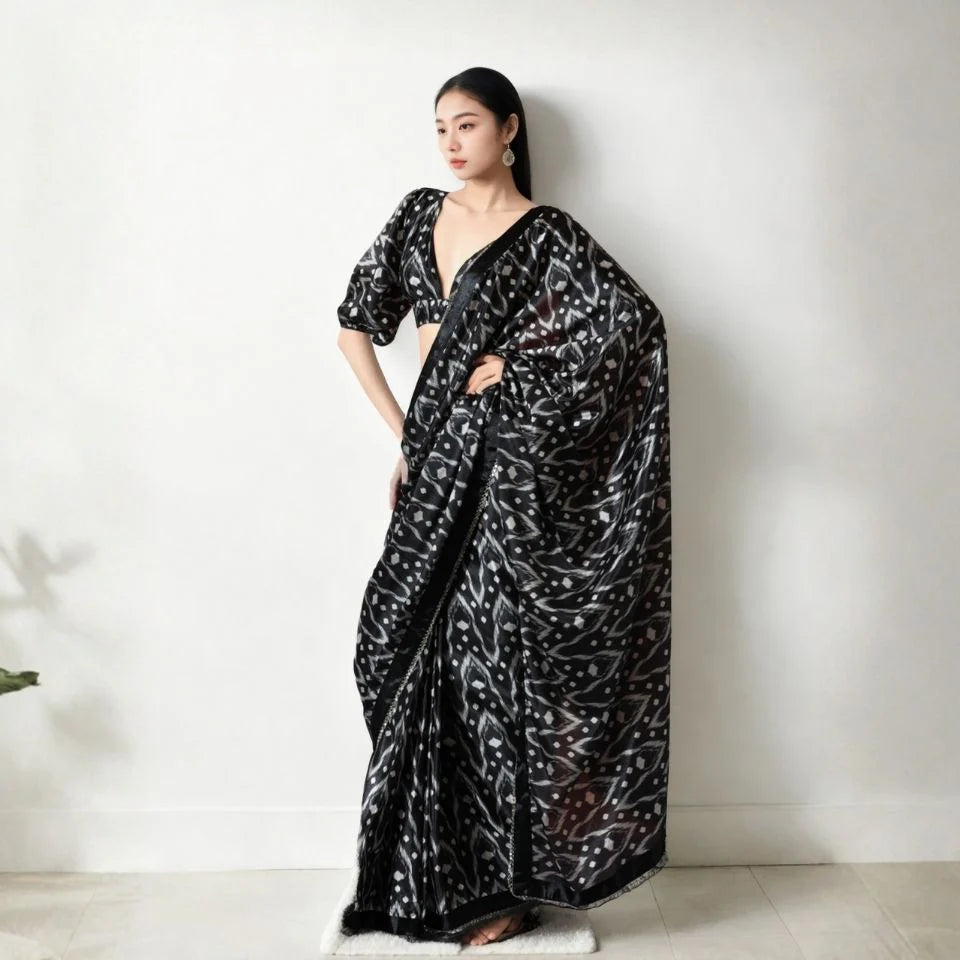 Royal Bloom Chinon Ready To Wear Saree